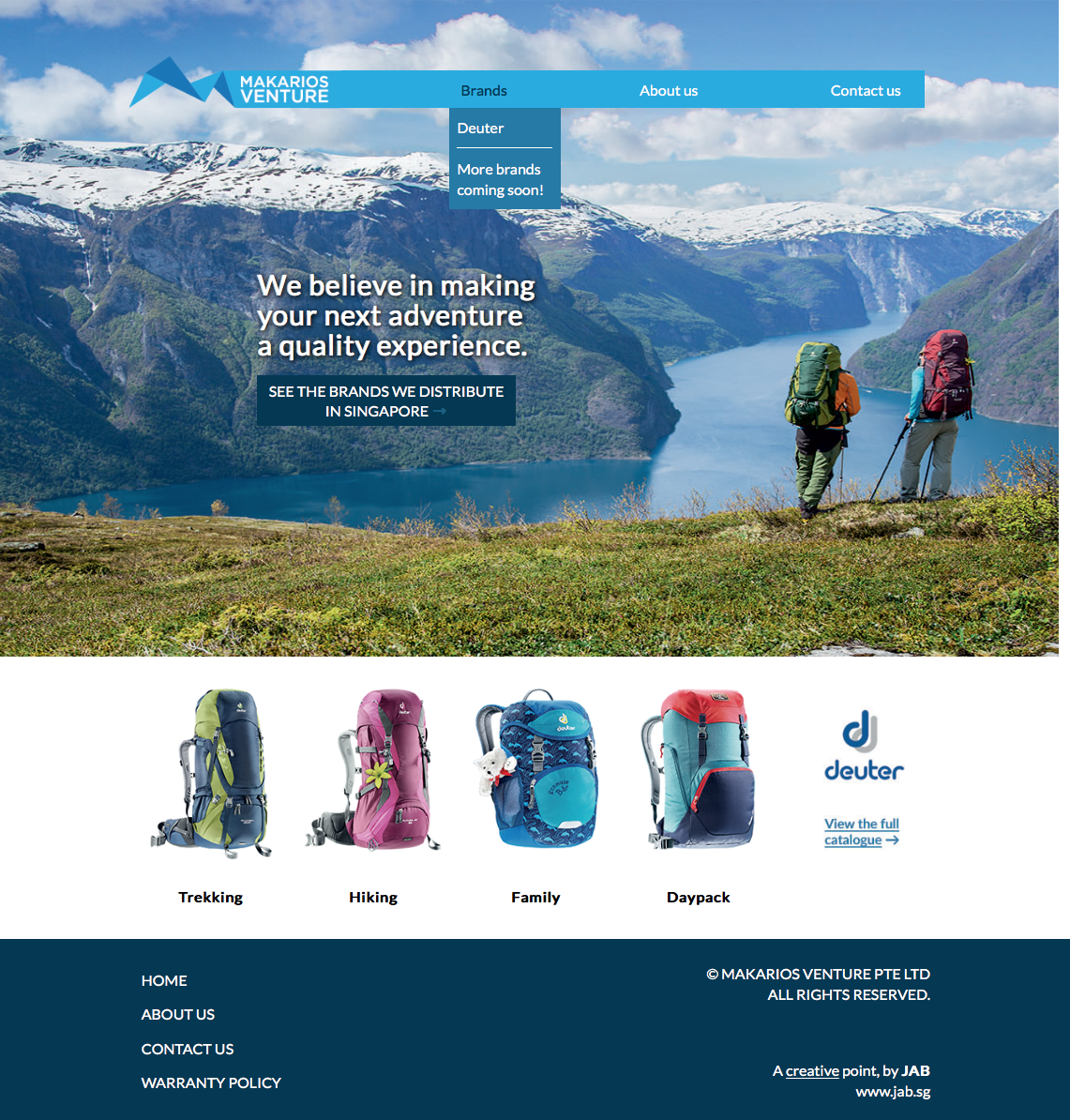 Makarios Deuter website by JAB Design