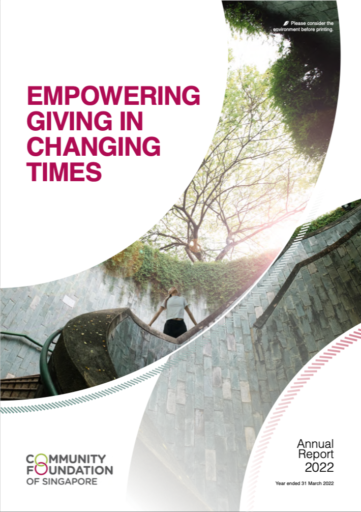 Community Foundation of Singapore (CFS) Annual Report designed by JAB Design