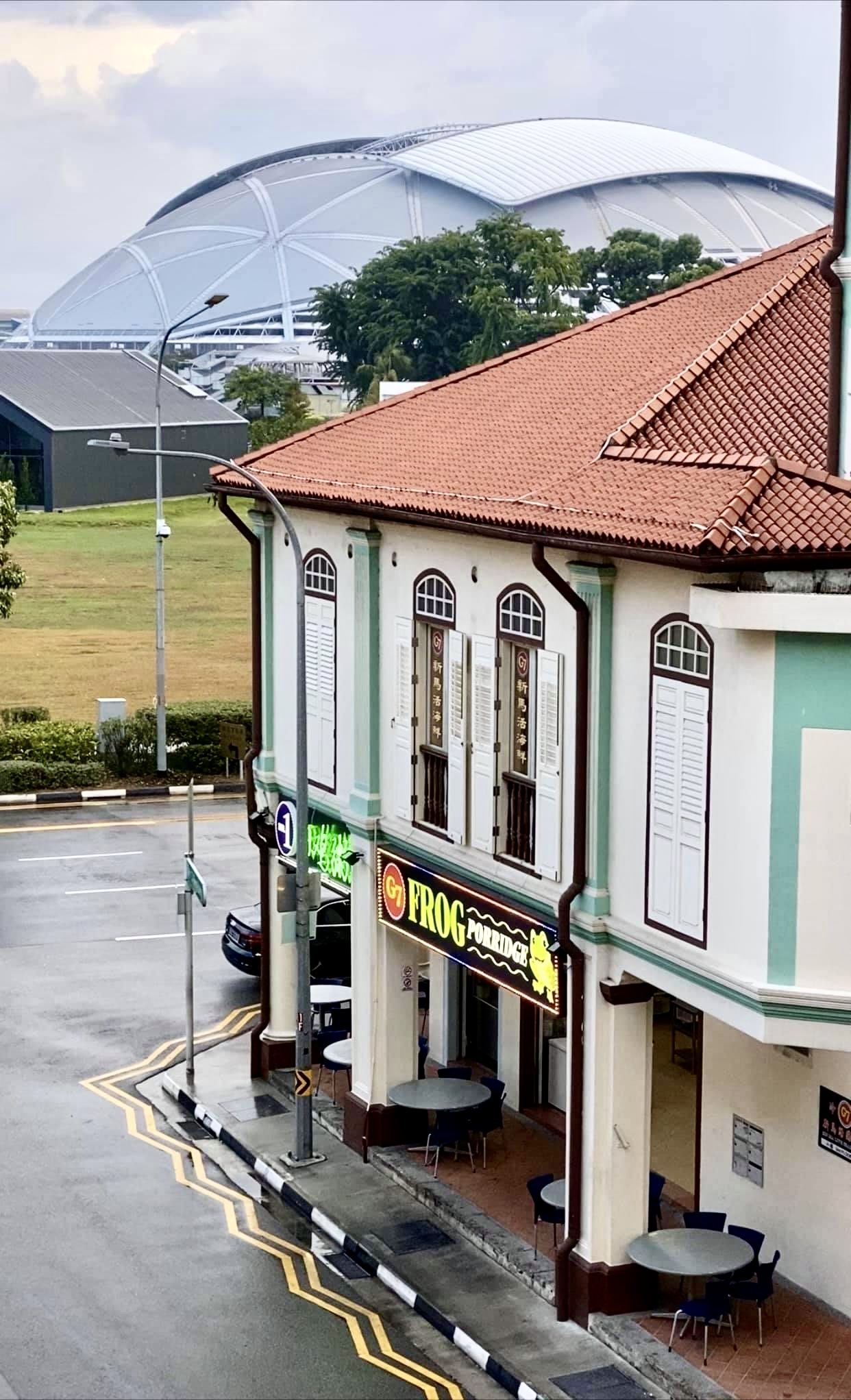 National Stadium seen from JAB Design’s former studio at The Grandplus in Kallang