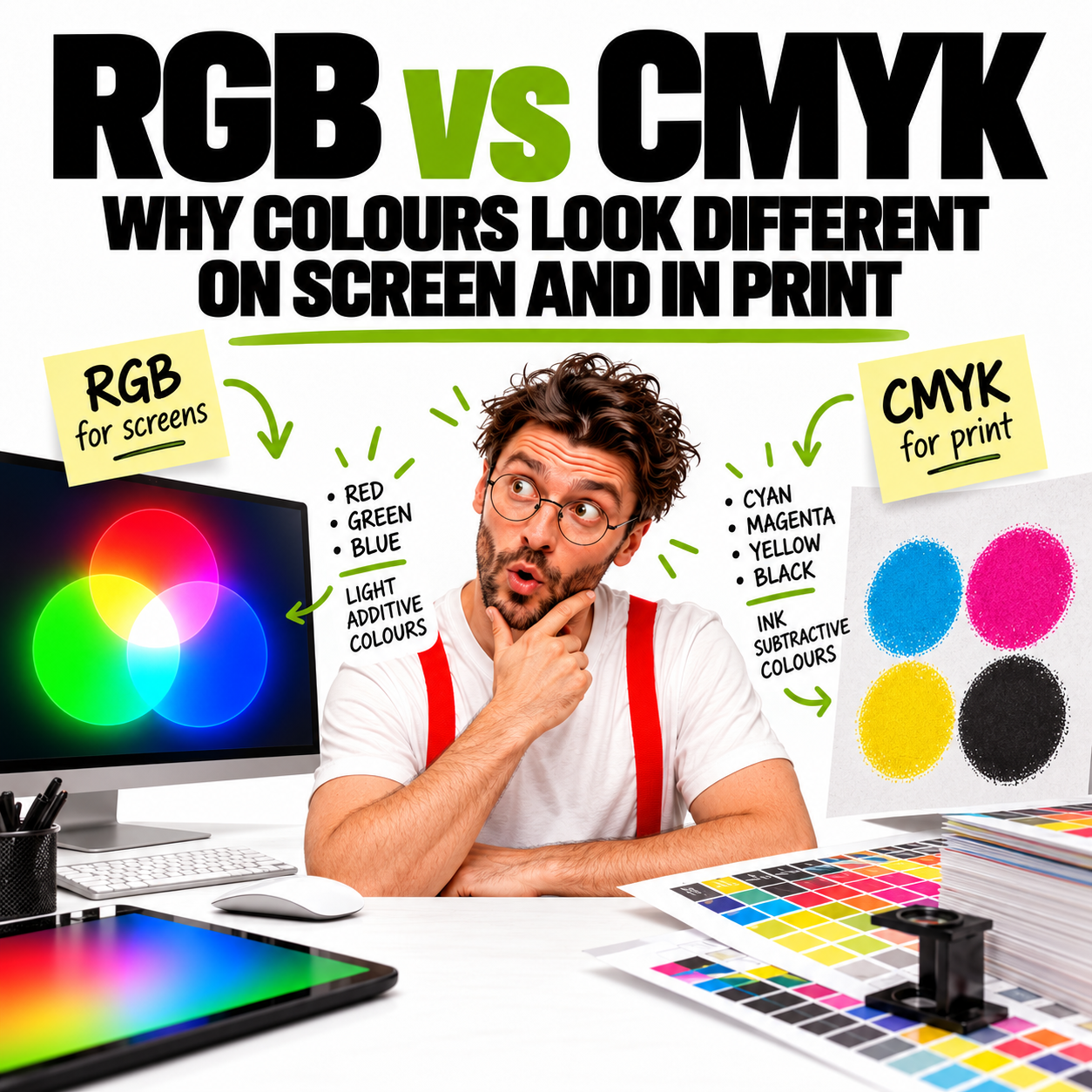 rgb vs cmyk: why colours look different on screen and in print