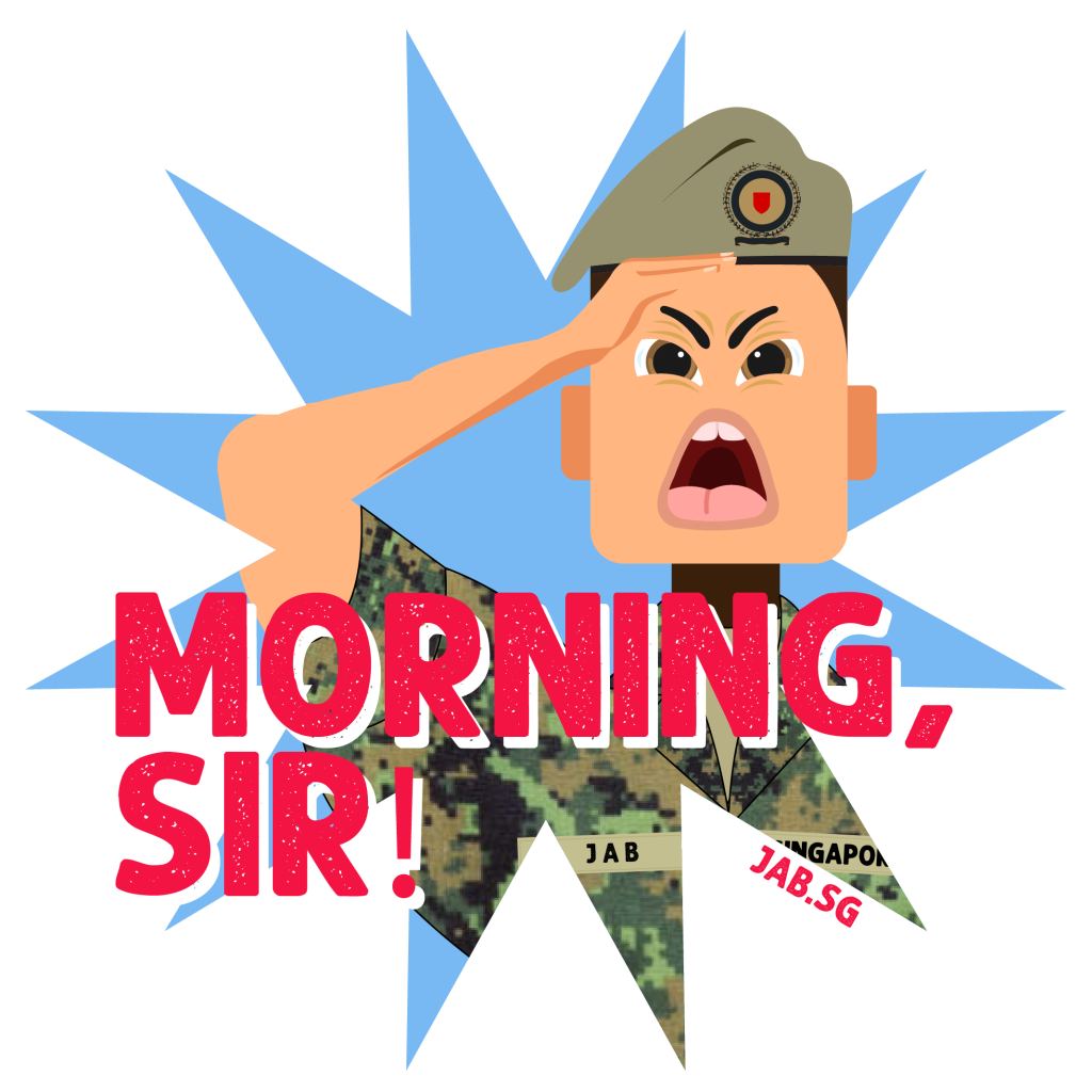 Morning Sir NSmen WhatsApp sticker designed by JAB Design