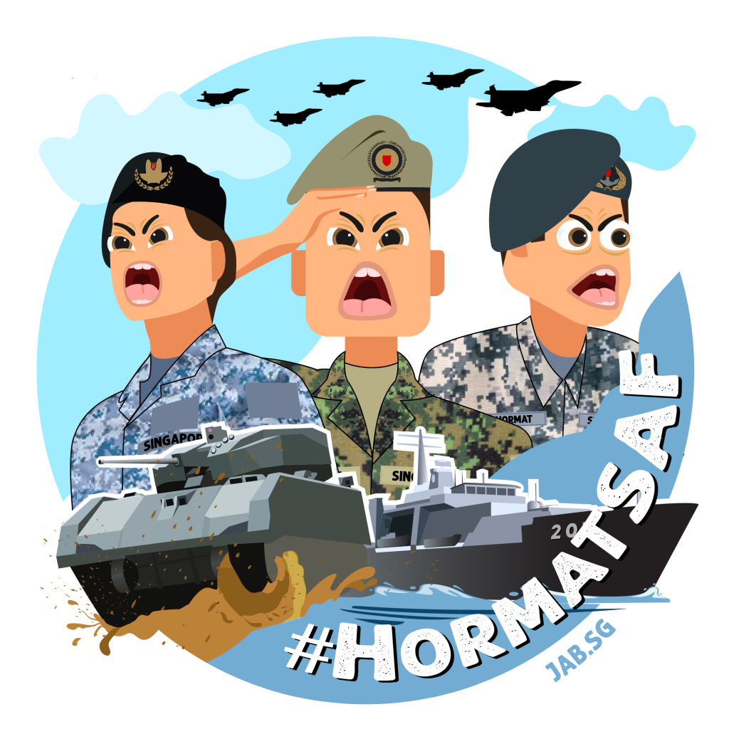 Hormat SAF NSmen WhatsApp sticker artwork designed by JAB Design