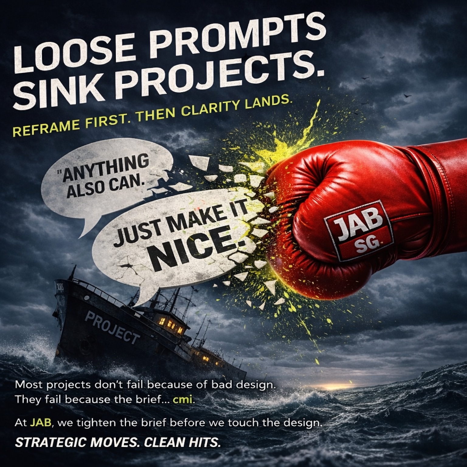 Loose prompts sink projects — clarity keeps them on course