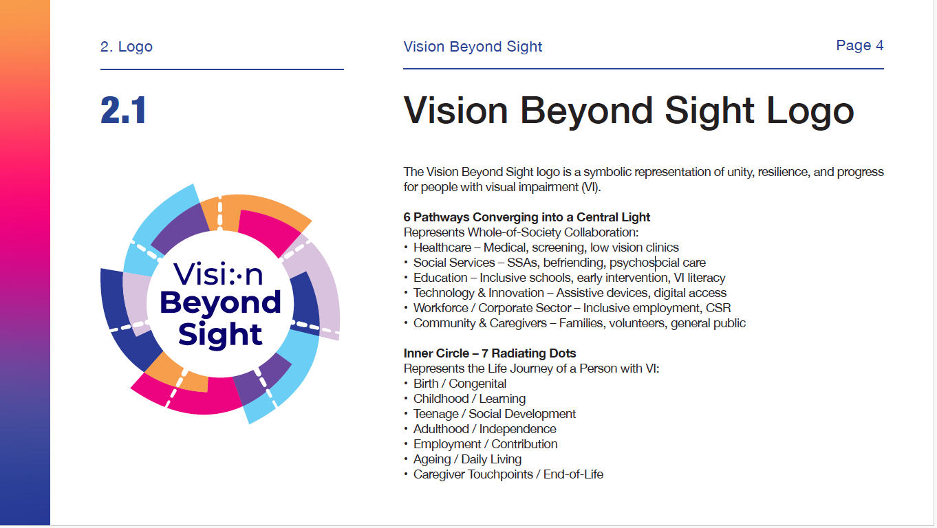 Vision Beyond Sight logo design rationale by JAB Design