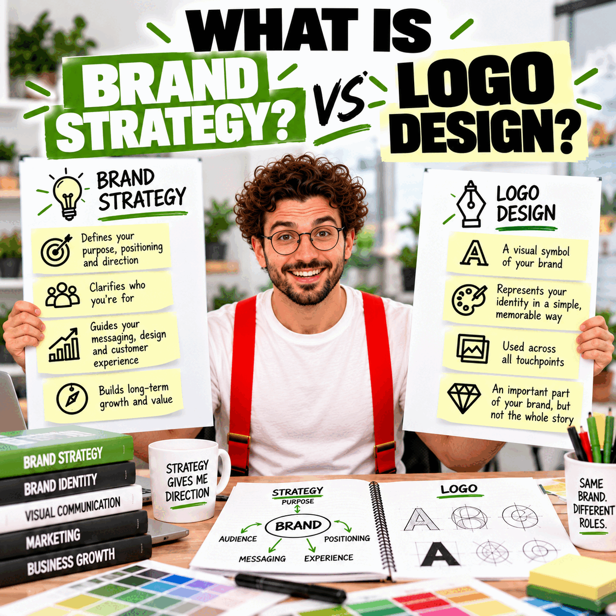 what is brand strategy vs logo design?